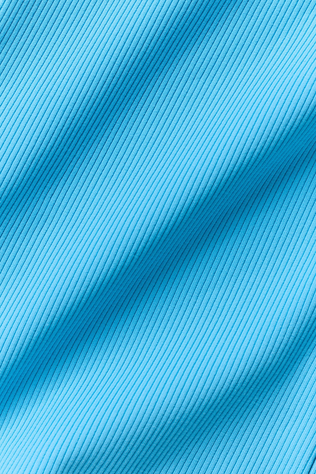 Goddess Ribbed High-Waist First Pick Short - Azure Blue/White — photo 7