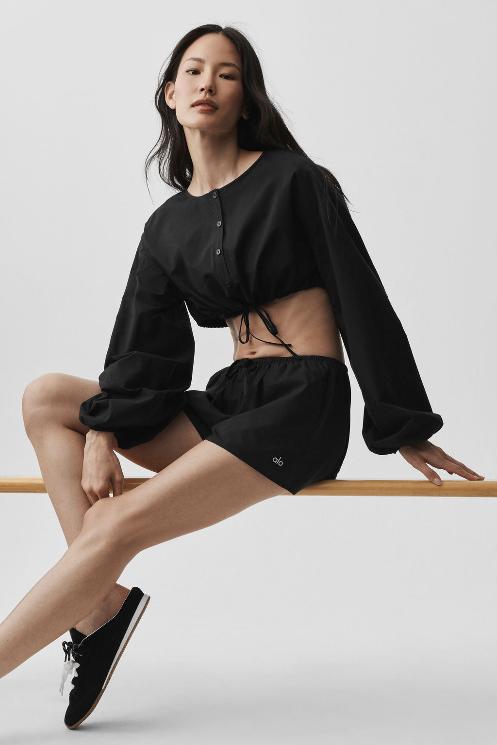 Cotton High-Waist Real Deal Short - Black — photo 3