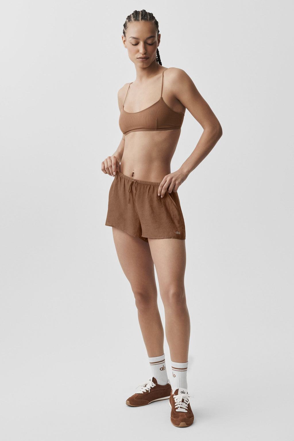Semi-Sheer Golden Hour Mid-Rise Short - Sun Kissed Brown — photo 4