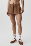 Semi-Sheer Golden Hour Mid-Rise Short - Sun Kissed Brown — photo 1