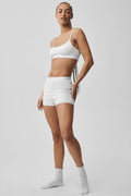 Pointelle Sweater Be Mine Hot Short - Semi Sheer White — photo 1