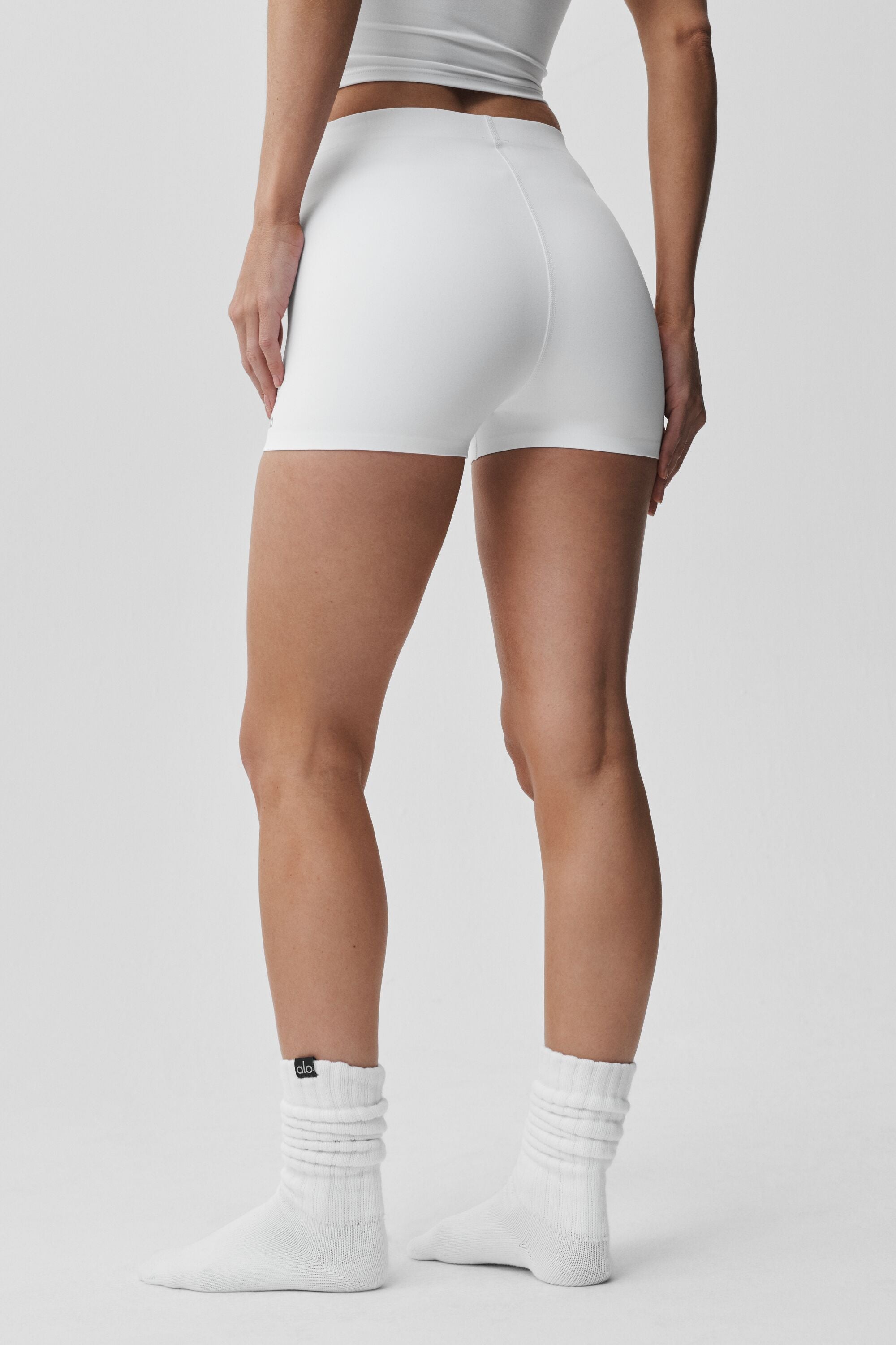 2" ALO Softsculpt Mid-Rise Short - White — photo 4