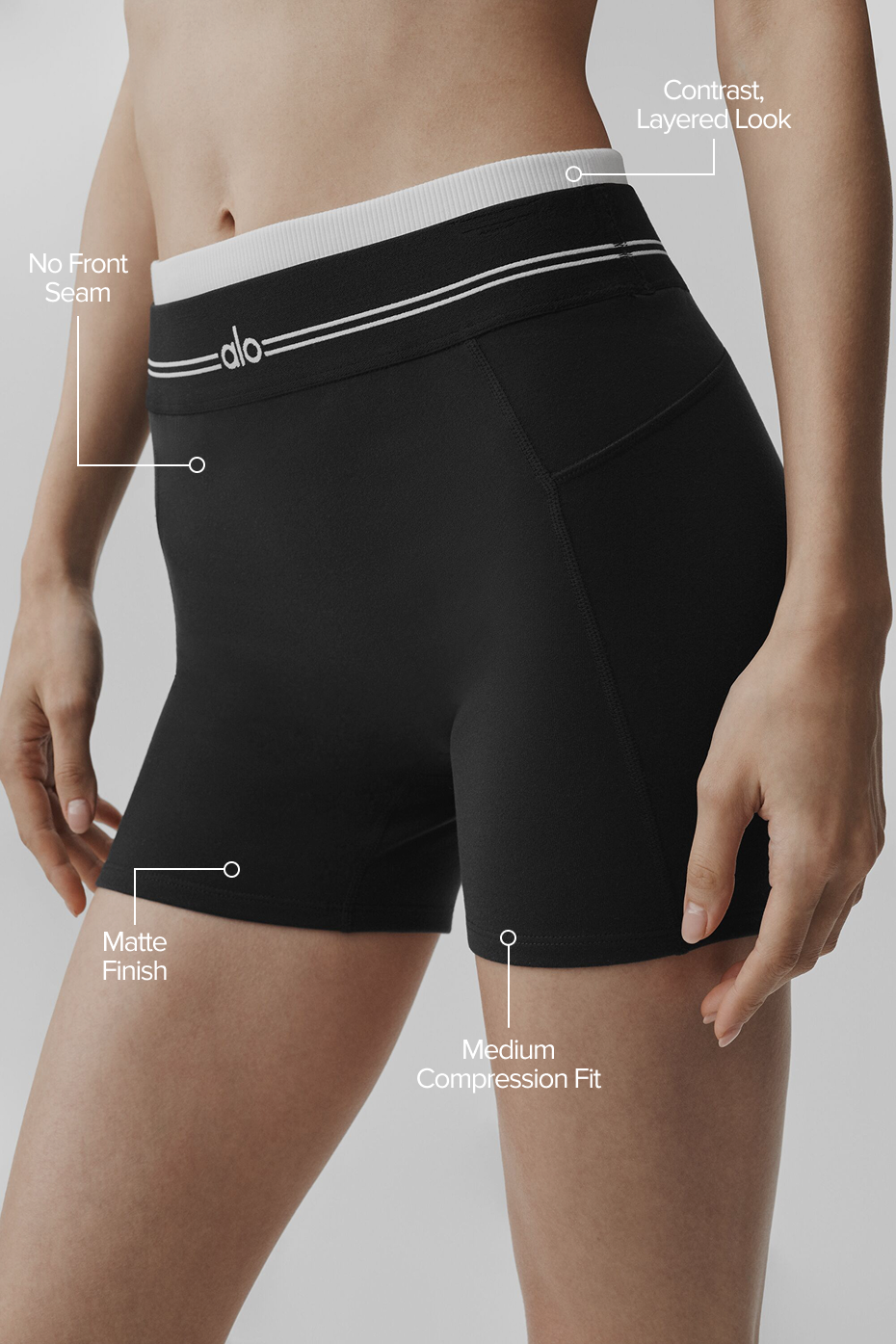 Airbrush High-Waist Better Together Short - Black/White — photo 2
