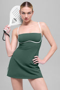 Airbrush Streamlined Dress - Clover Green/White — photo 3