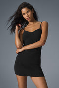 Denim Knit Mini Dress - Black/Anthracite — photo 1