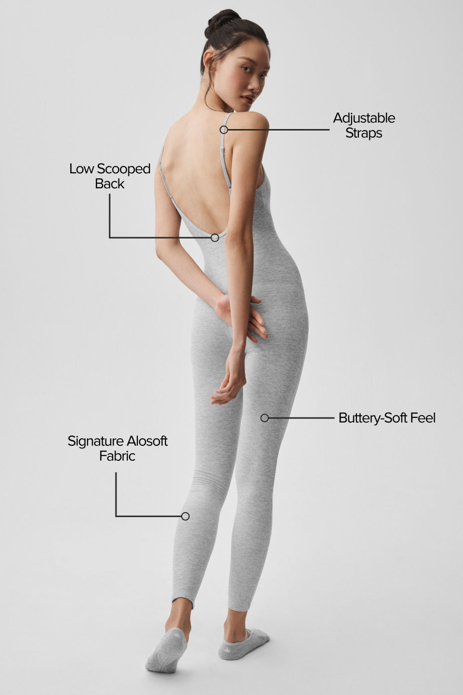 Alosoft One And Done Onesie - Athletic Heather Grey — photo 2