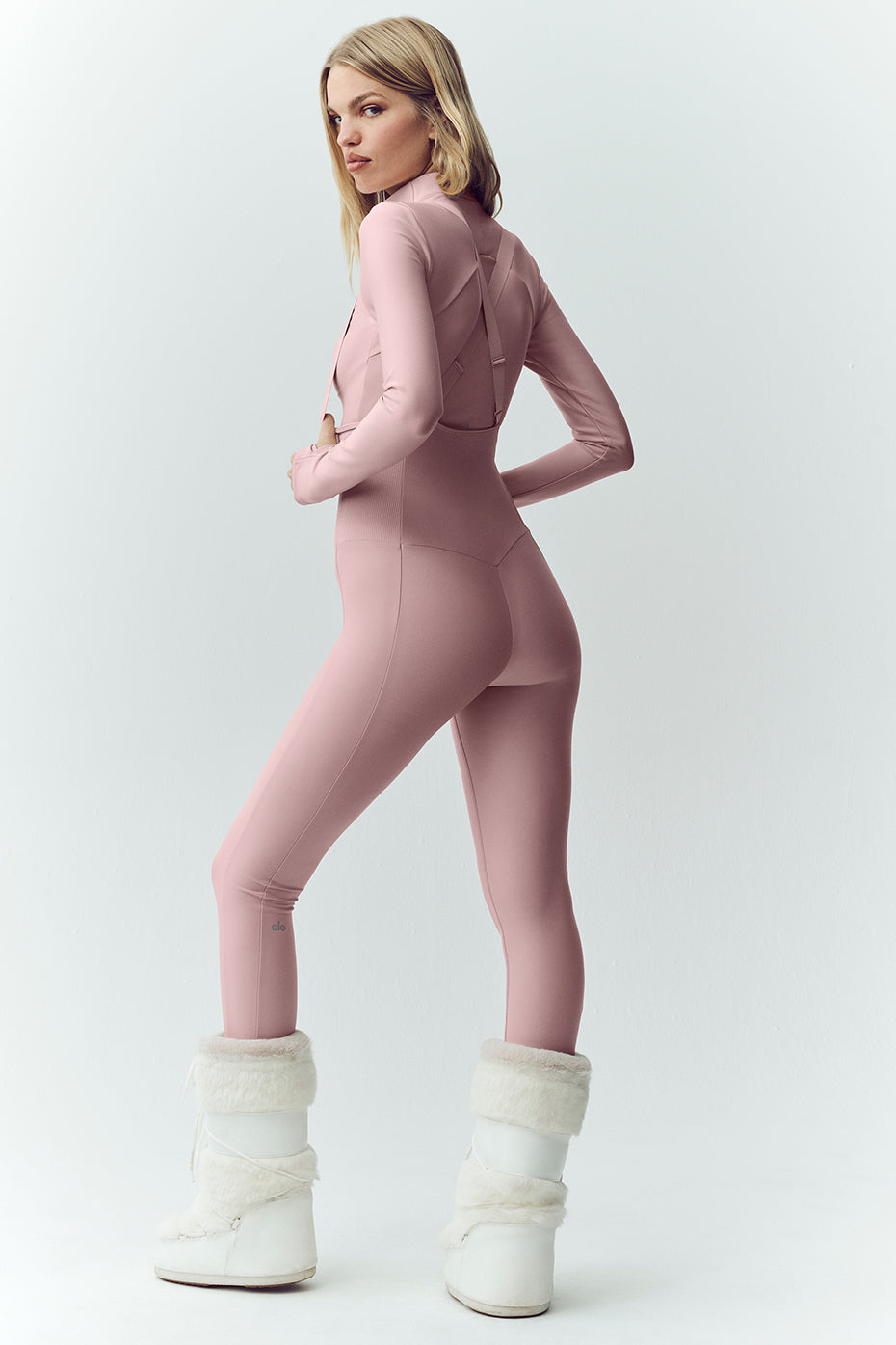 Airlift Winter Warm Ski Time Bib - Pink Champagne — photo 2