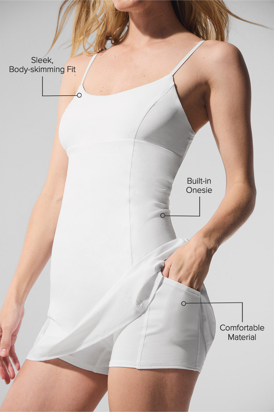 Breezy Tennis Dress - White — photo 2
