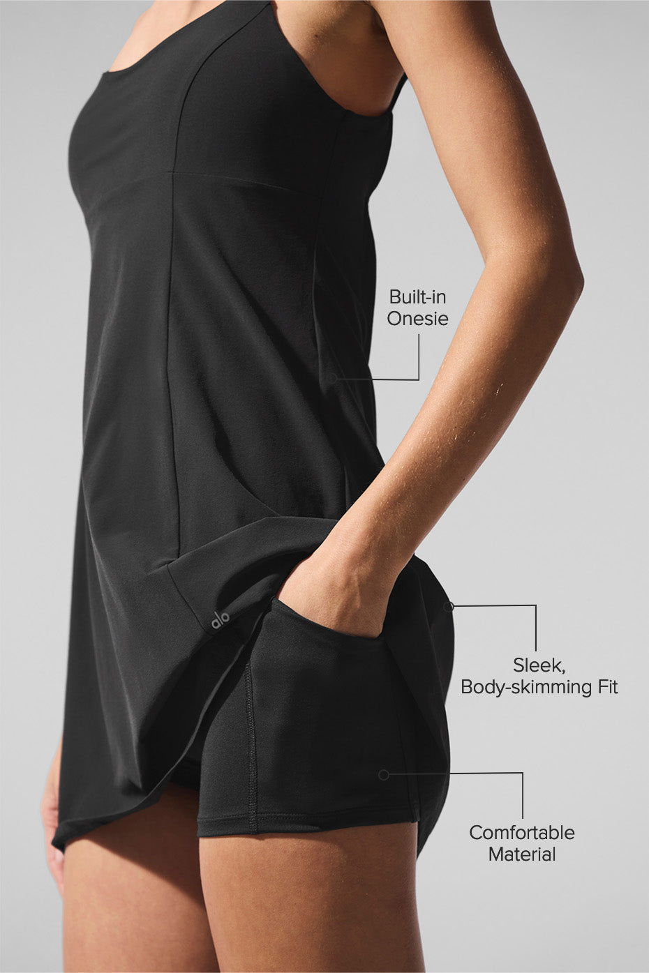 Breezy Tennis Dress - Black — photo 2