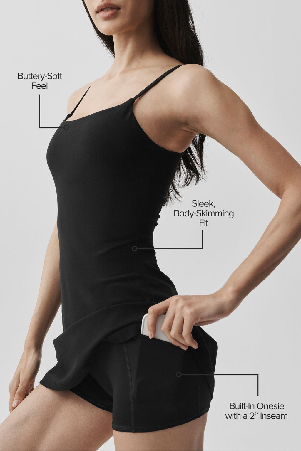 Alosoft Encore Tennis Dress - Black — photo 2
