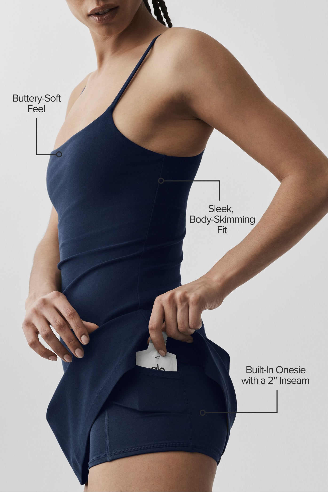 Alosoft Encore Tennis Dress - Navy — photo 2