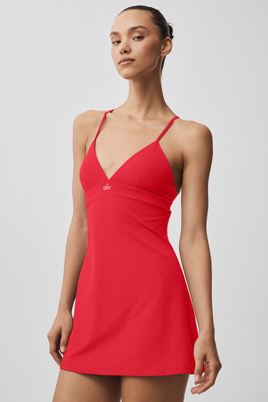 Airbrush Splendor Dress - Bright Red — photo 1