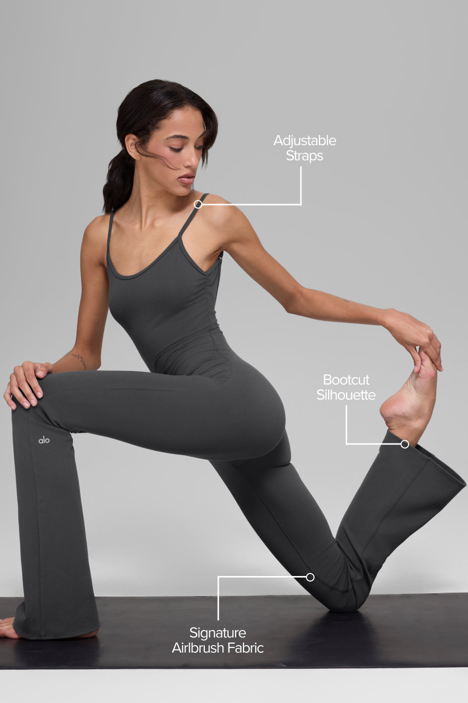 Airbrush Bootcut One And Done Onesie - Anthracite — photo 2