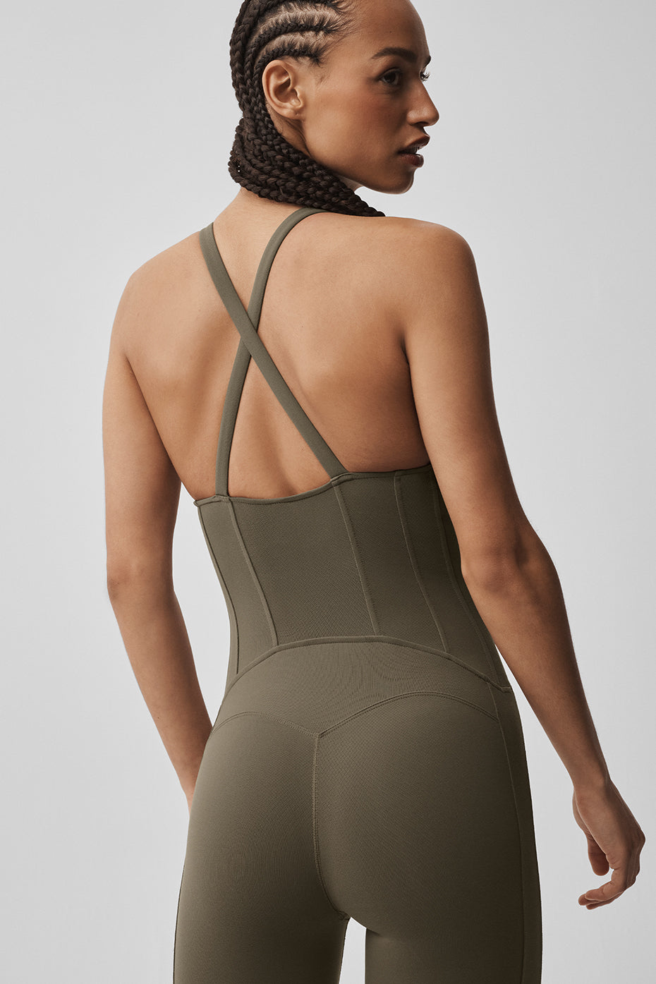 Airbrush Sparks Fly Corset Onesie - Olive Tree — photo 5
