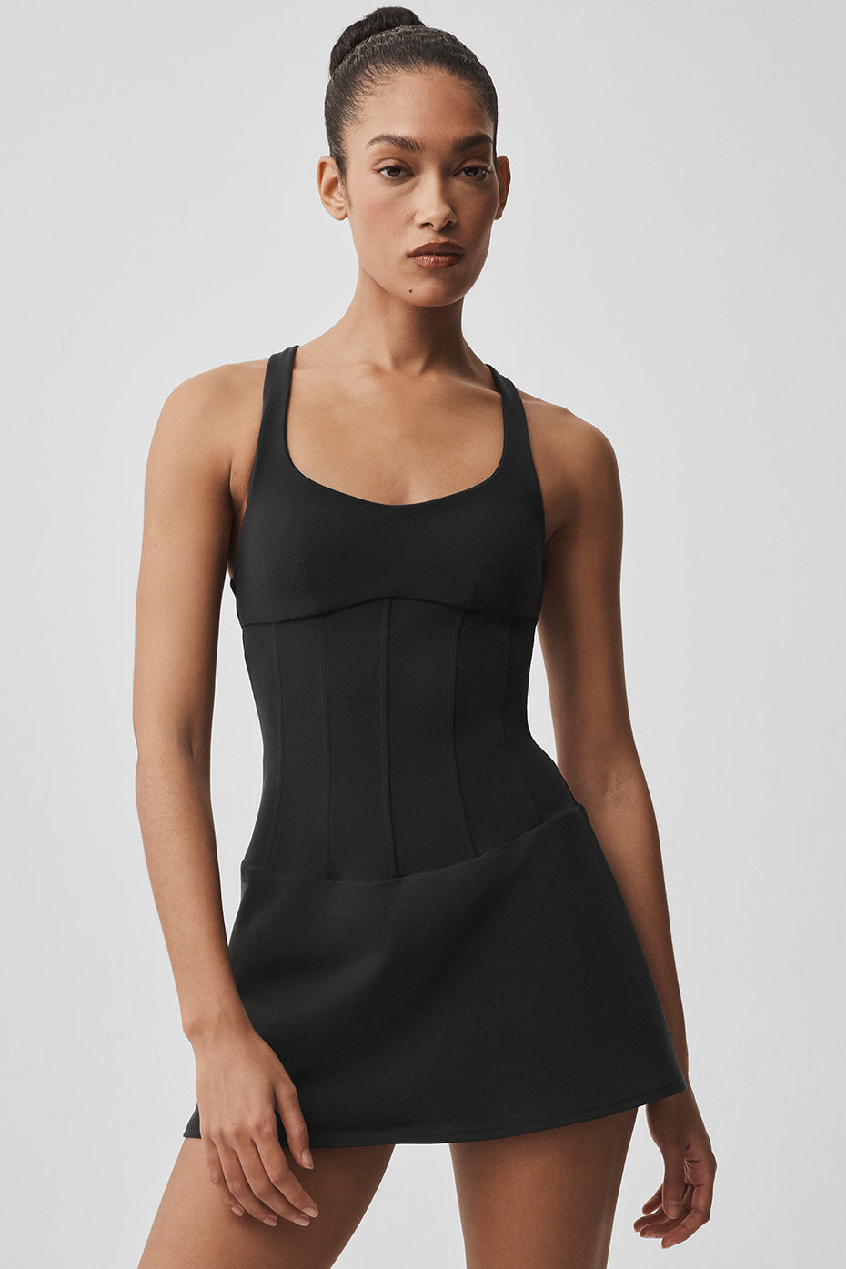 Airbrush Sparks Fly Corset Tennis Dress - Black — photo 3