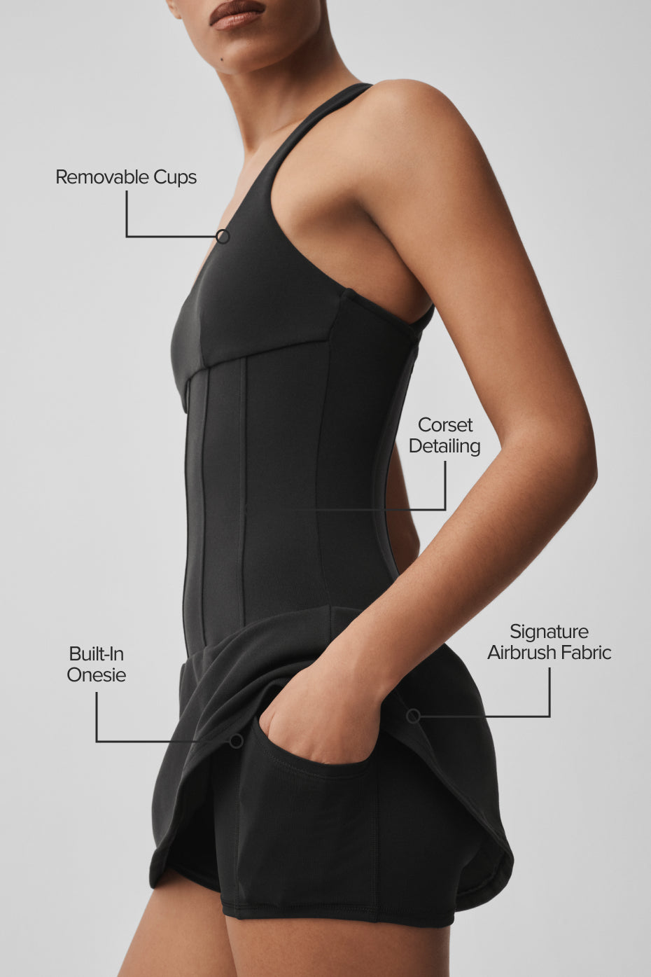 Airbrush Sparks Fly Corset Tennis Dress - Black — photo 2