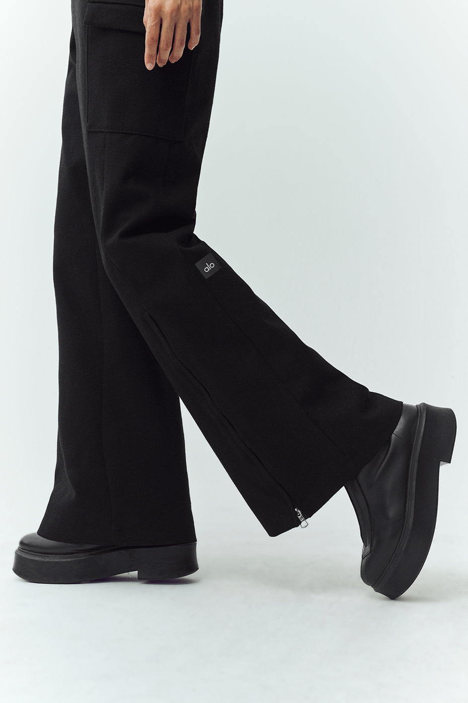 Wool Blend Bunny Slope Bib - Black — photo 5