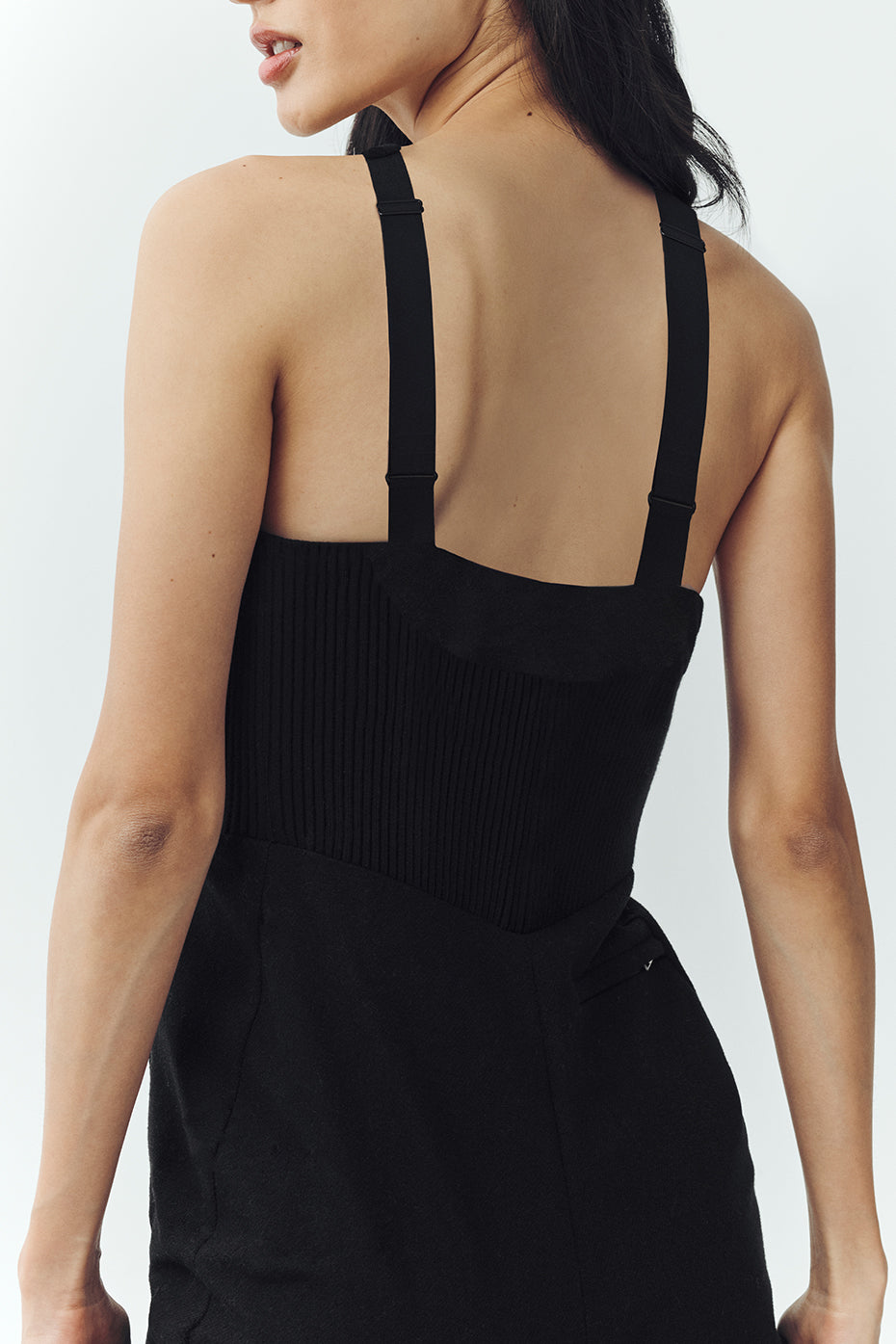 Wool Blend Bunny Slope Bib - Black — photo 2