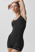 Airbrush One And Done Short Onesie - Black — photo 1