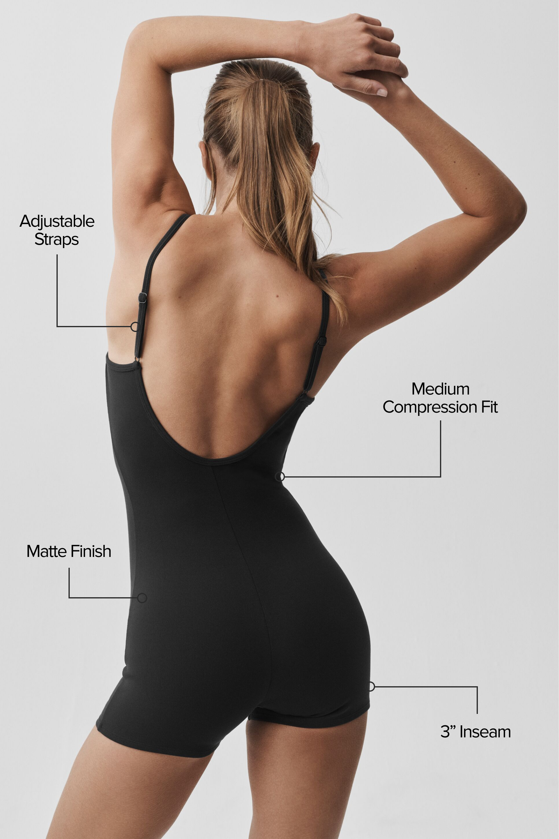 Airbrush One And Done Short Onesie - Black — photo 2