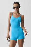 Airbrush One And Done Short Onesie - Azure Blue — photo 1