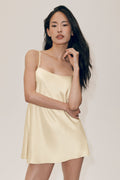 Silk Blend Radiance Dress - Sandy Beige — photo 1