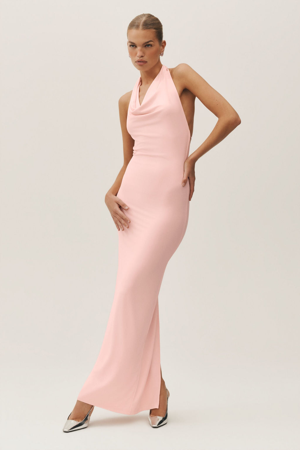Summer Soiree Halter Maxi Dress - Sundrenched Pink — photo 2