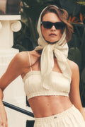 Linen Blend Riviera Bloomer Bra - Sandy Beige — photo 1