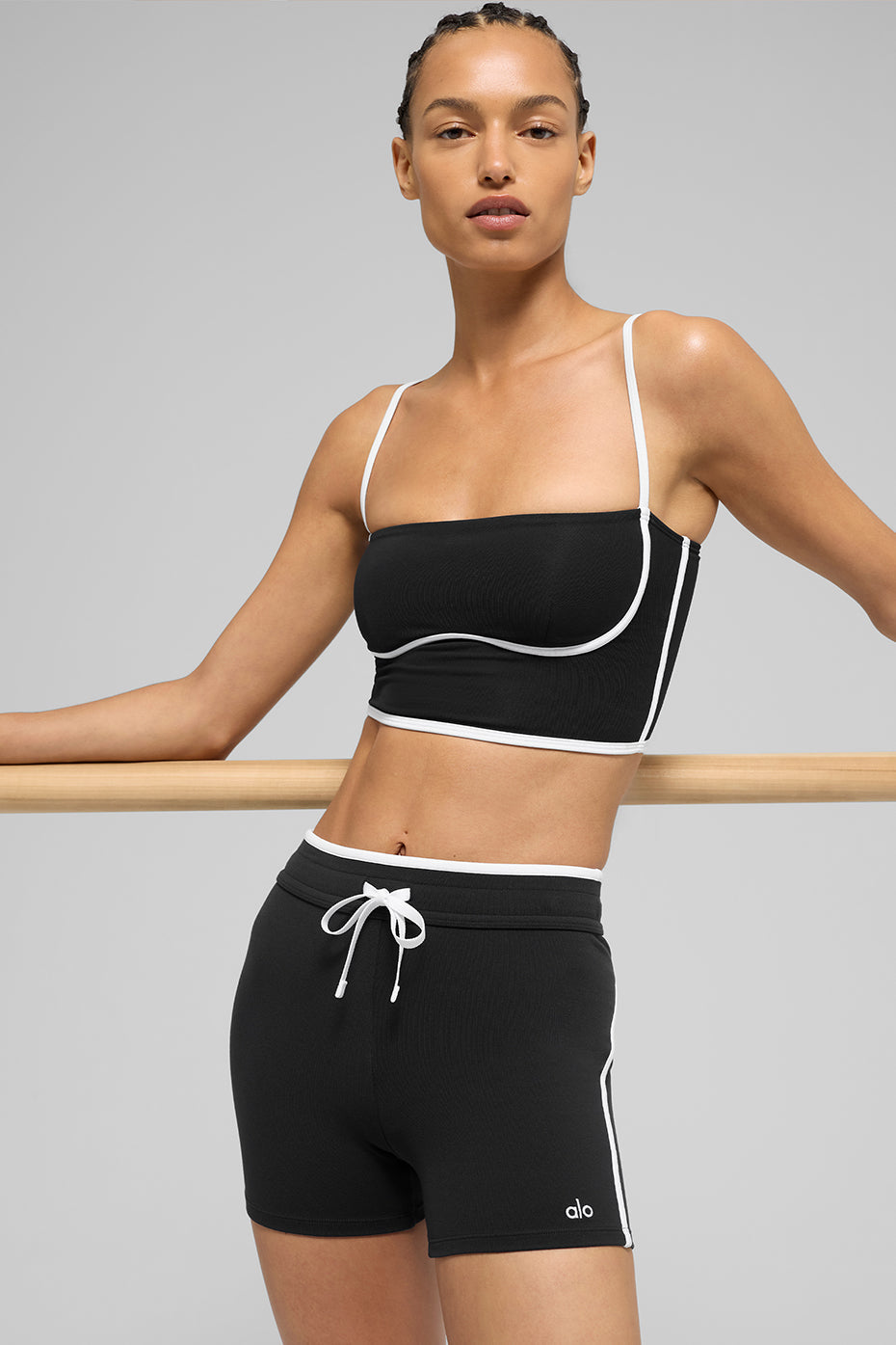 Airbrush Streamlined Bra Tank - Black/White — photo 1