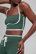 Airbrush Streamlined Bra Tank - Clover Green/White — photo 3