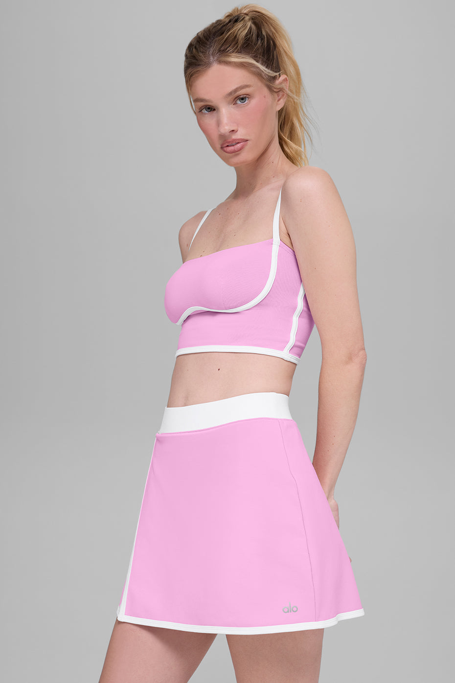 Airbrush Streamlined Bra Tank - Candy Heart Pink/White — photo 3