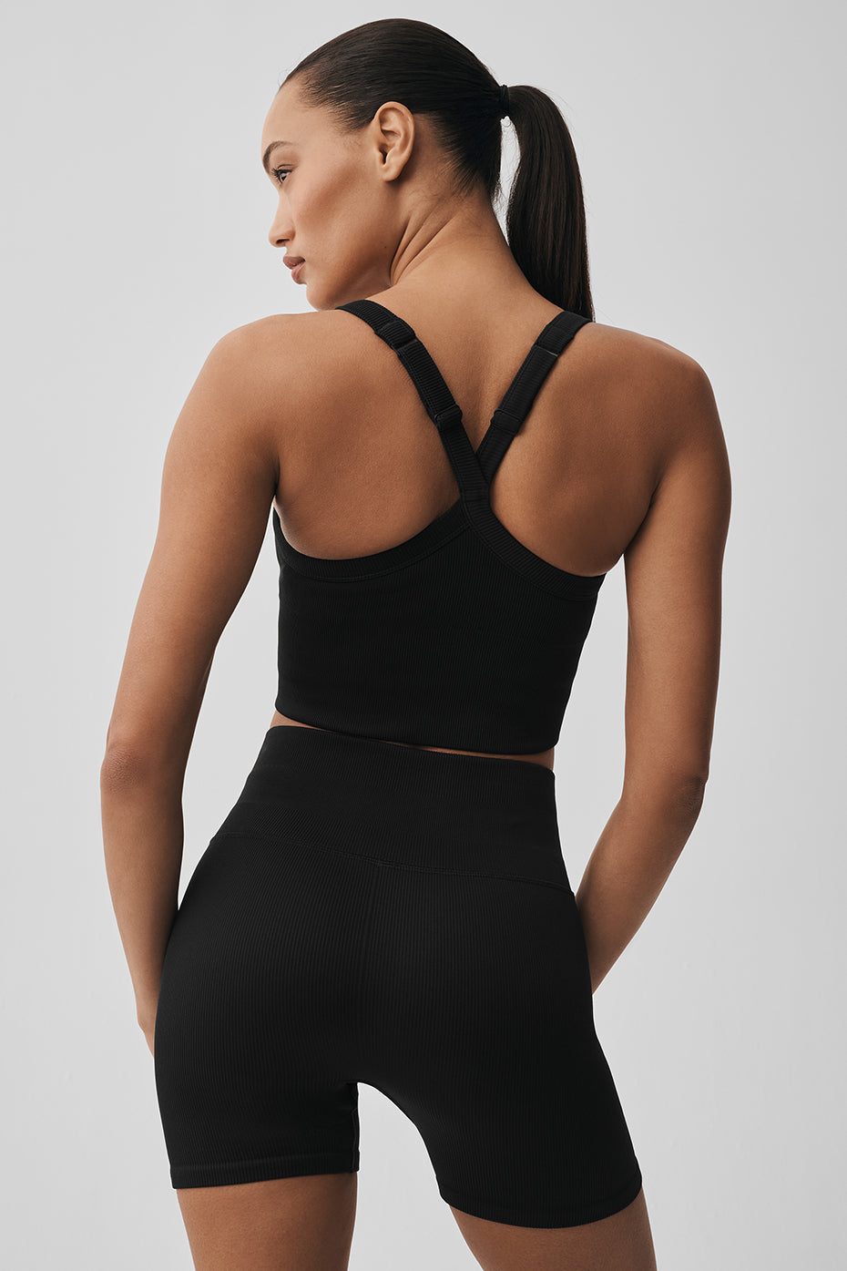Seamless Ribbed Favorite Bra Tank - Black — photo 2