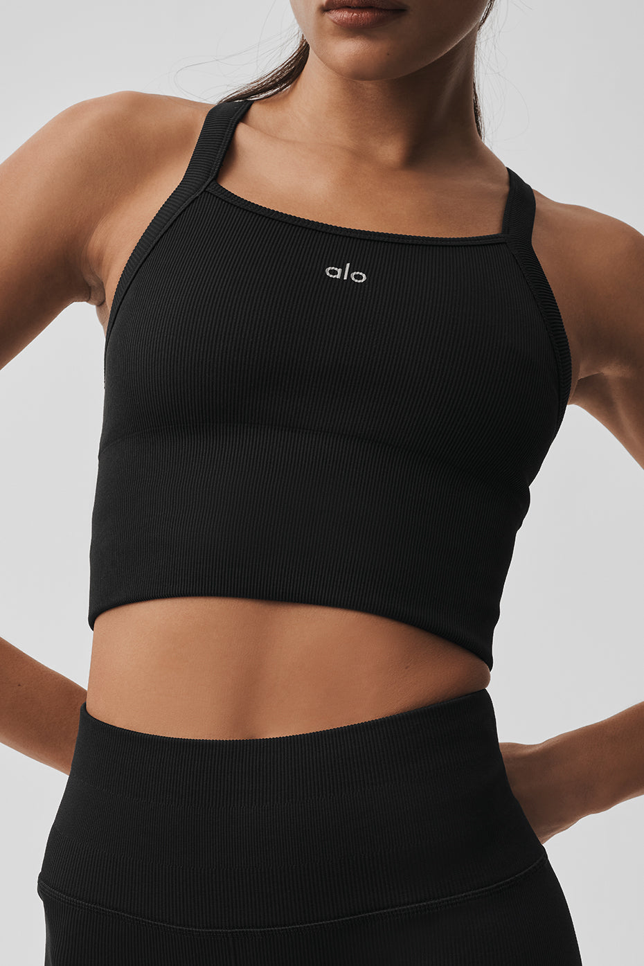 Seamless Ribbed Favorite Bra Tank - Black — photo 4