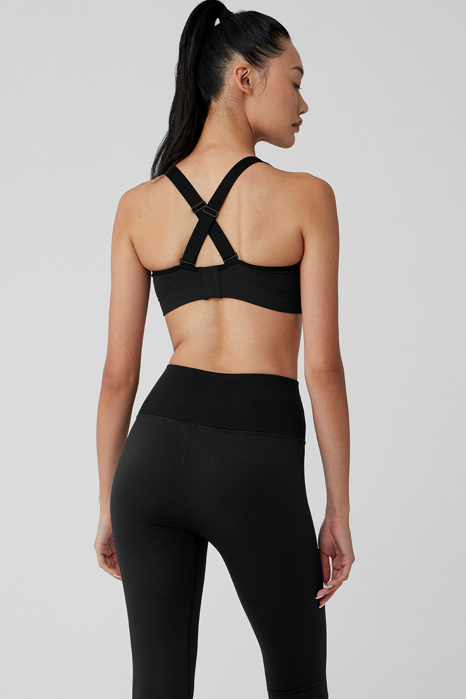 Seamless Ribbed Favorite Bra - Black — photo 2