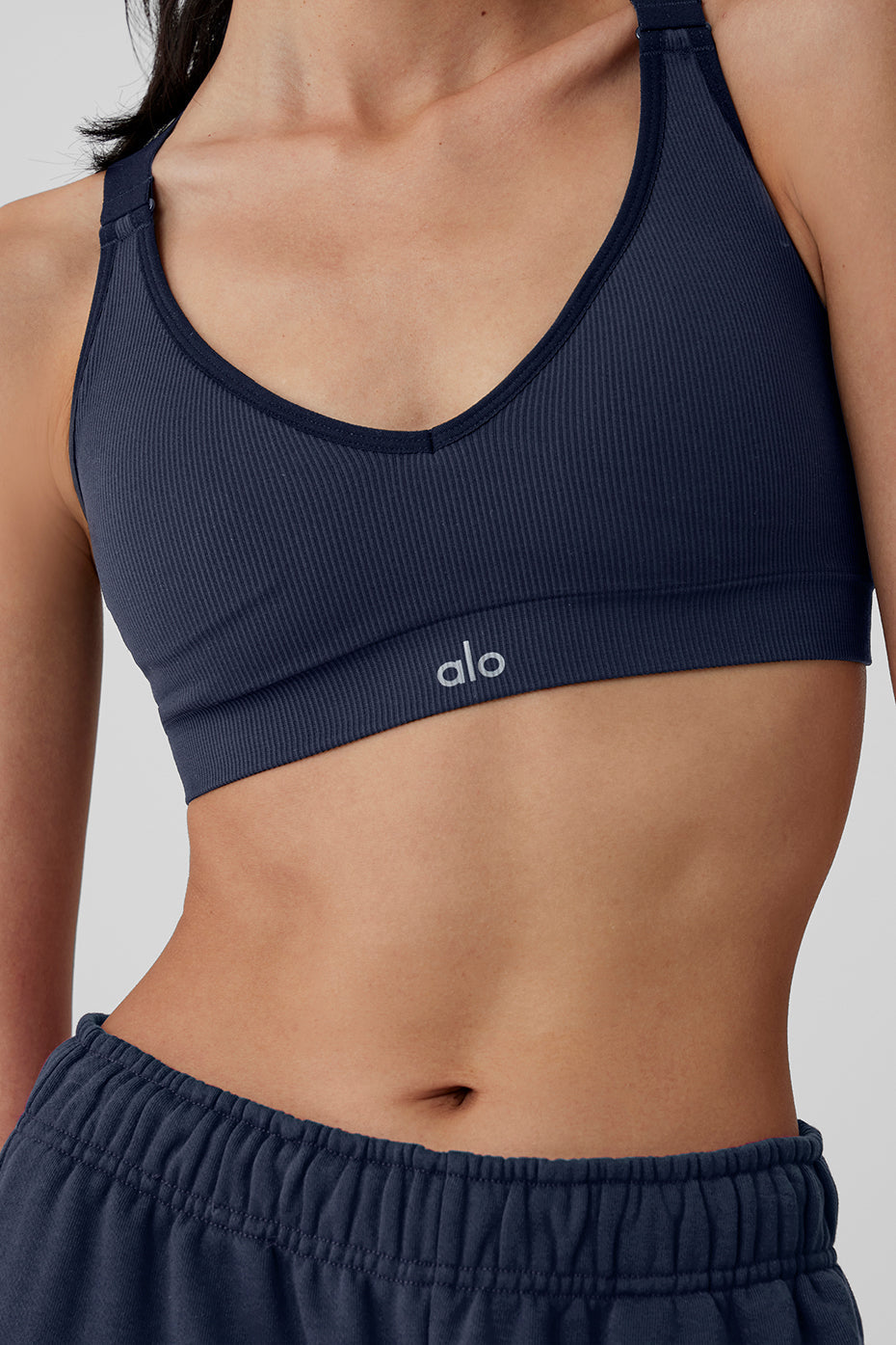 Seamless Ribbed Favorite Bra - Navy — photo 4