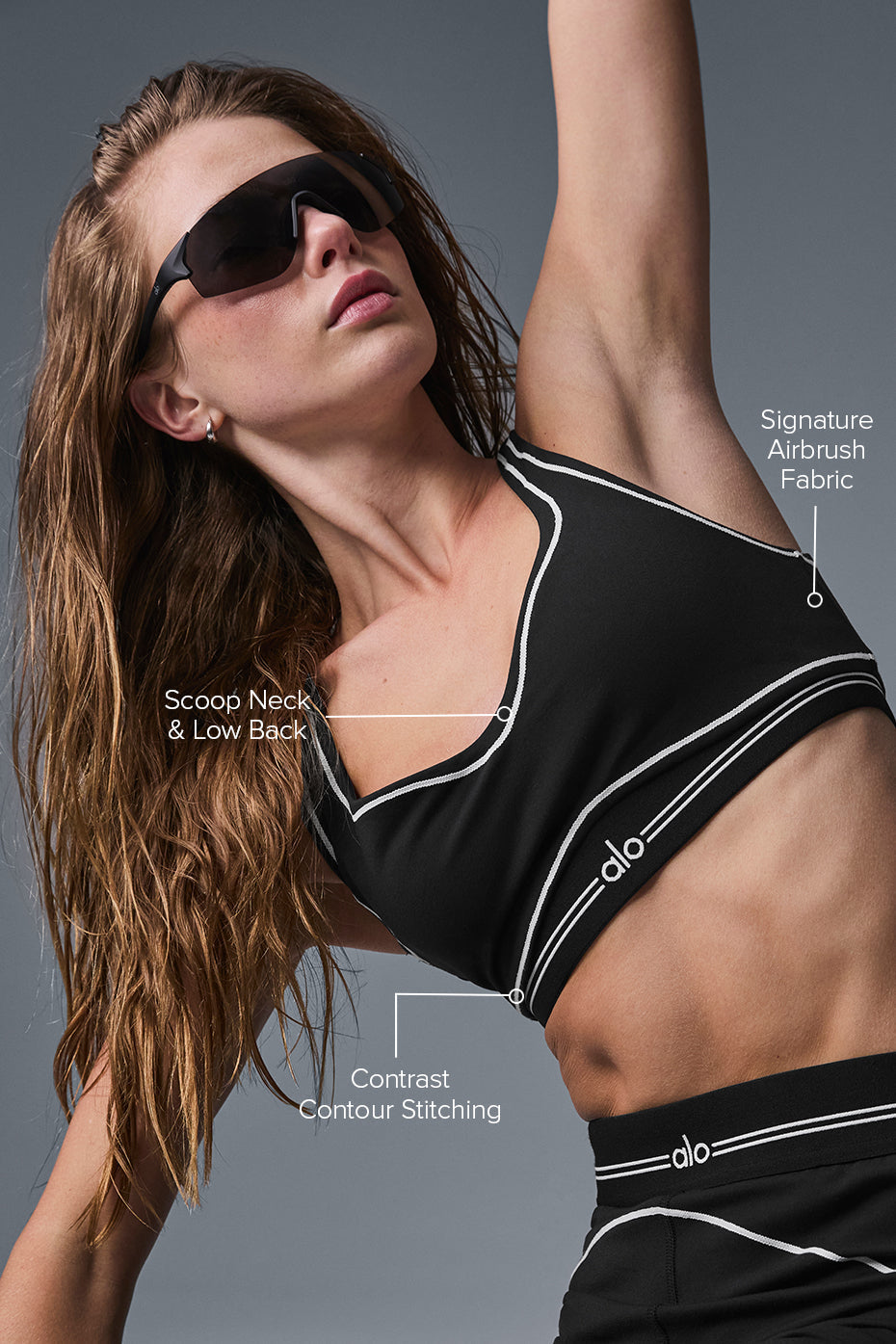 Airbrush Heart Throb Bra - Black/White — photo 2