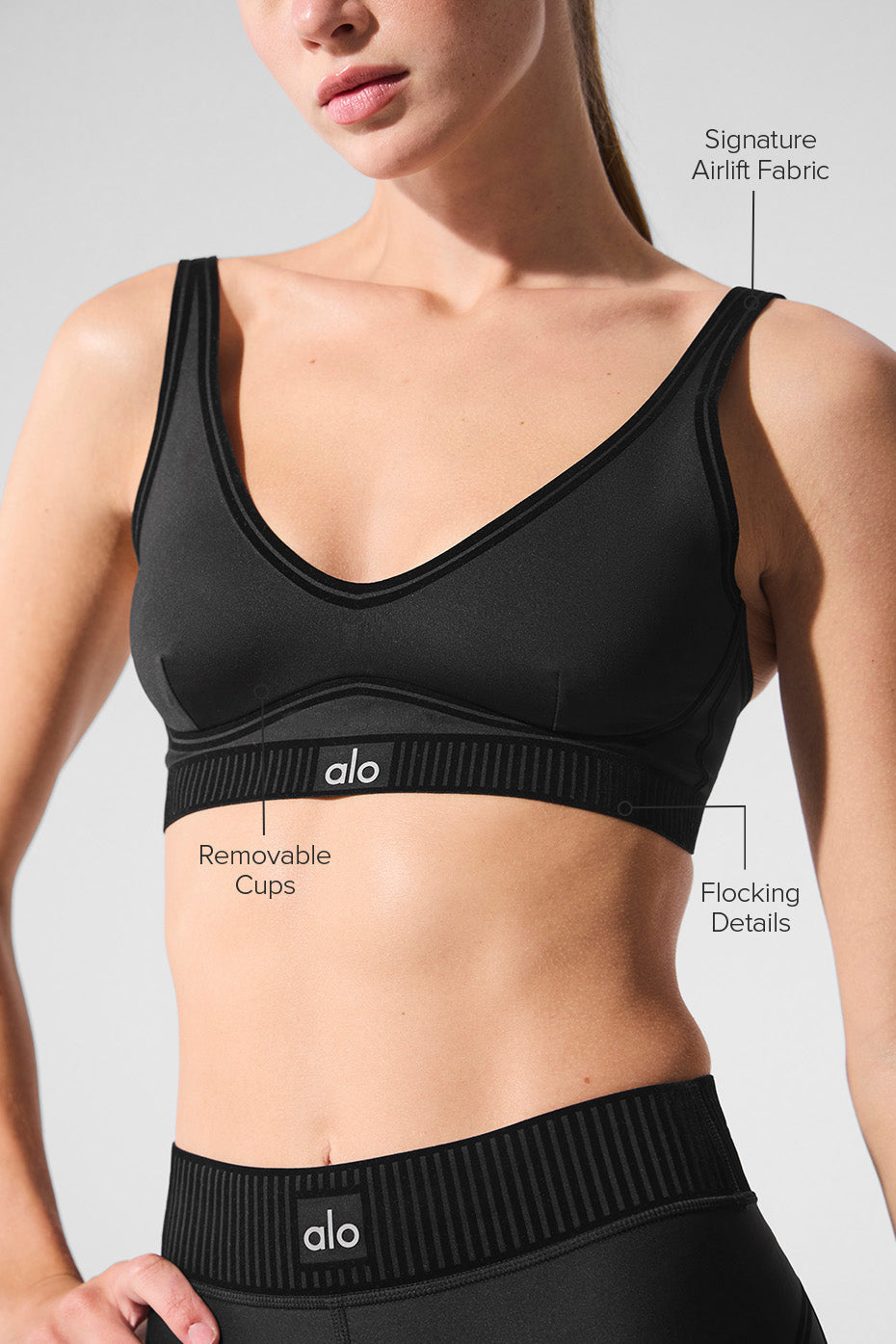 Airlift Line Up Bra - Black — photo 2