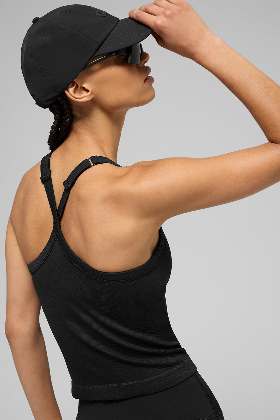 Seamless Ribbed Favorite Full Length Bra Tank - Black — photo 3