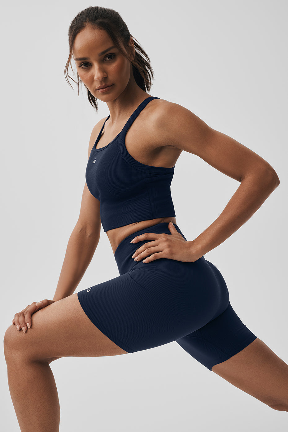 Seamless Ribbed Favorite Bra Tank - Navy — photo 4