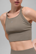 Seamless Ribbed Favorite Bra Tank - Light Cocoa — photo 3