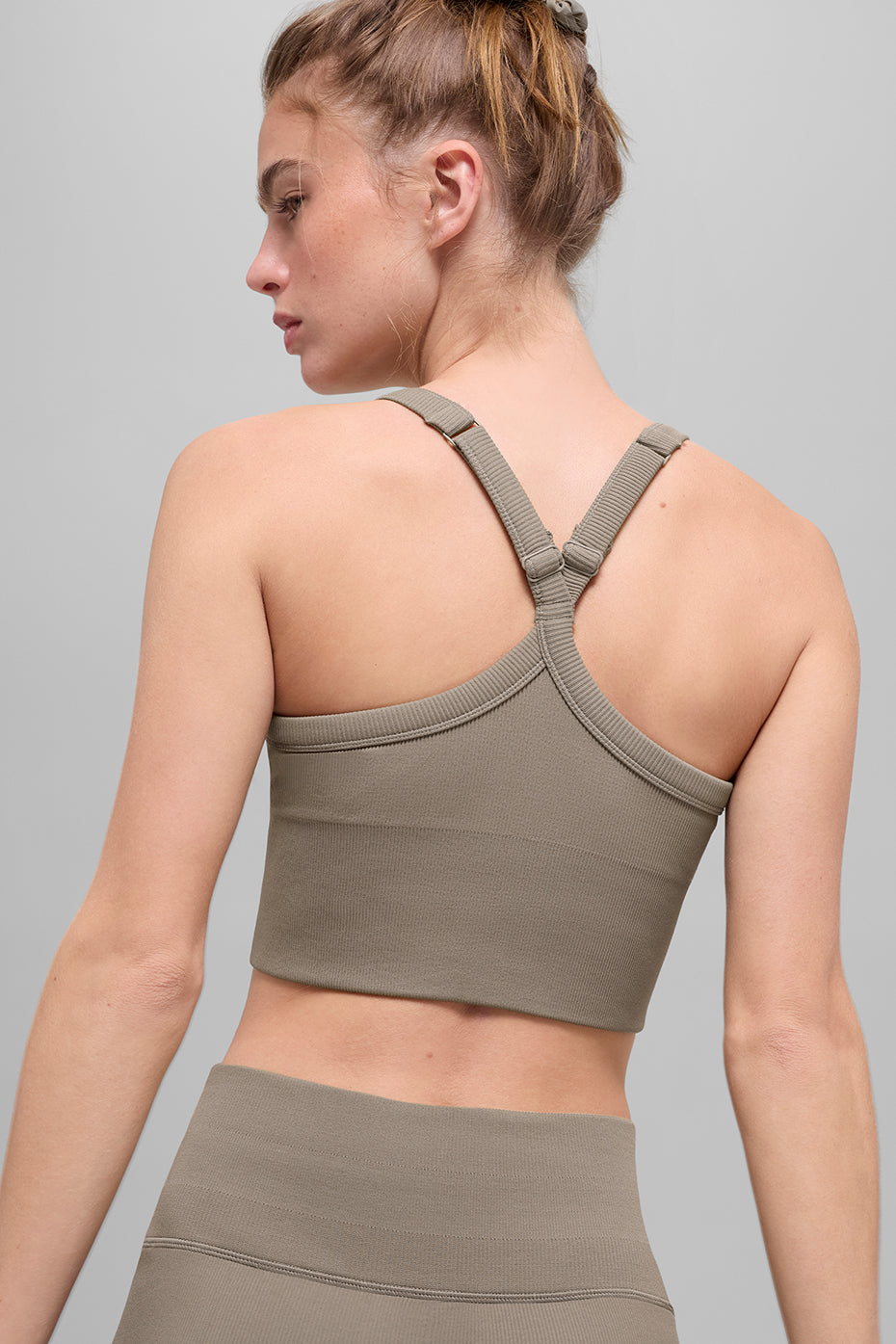 Seamless Ribbed Favorite Bra Tank - Light Cocoa — photo 2