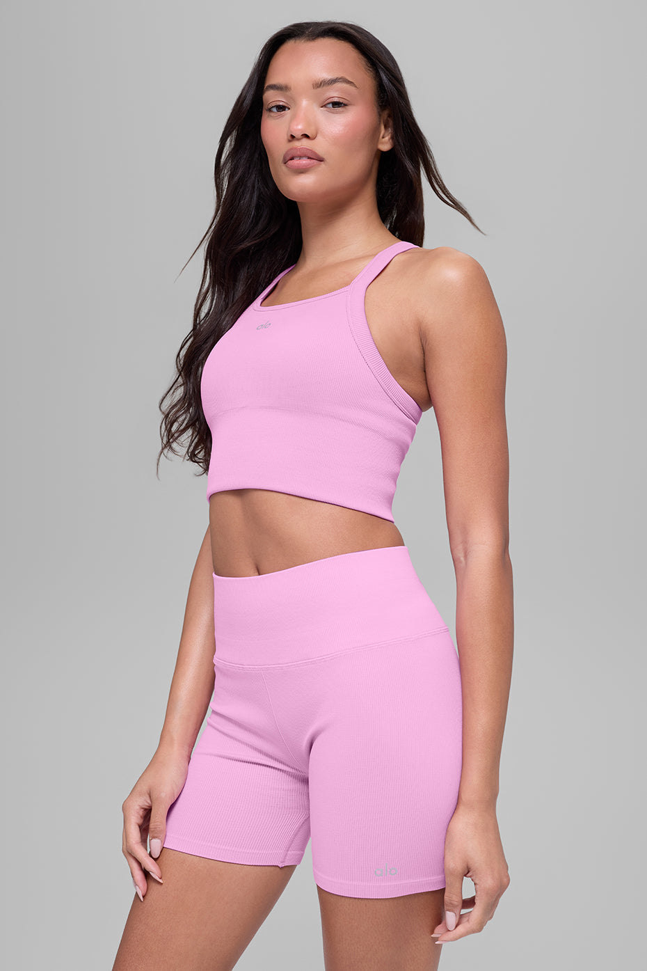 Seamless Ribbed Favorite Bra Tank - Candy Heart Pink — photo 2
