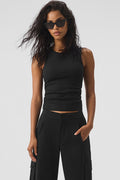 Ribbed En Pointe Tank - Black — photo 1