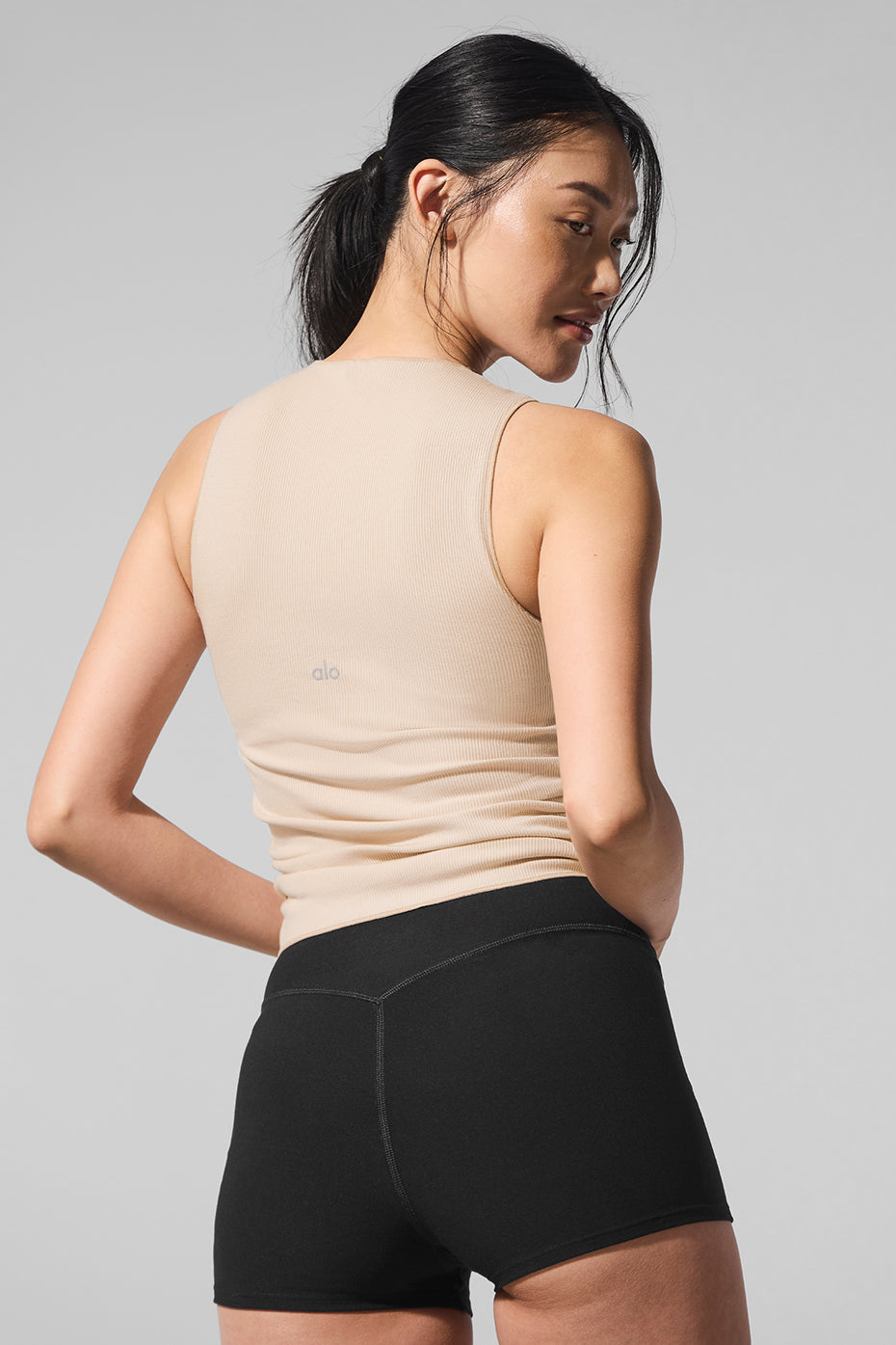 Ribbed En Pointe Tank - Macadamia — photo 3