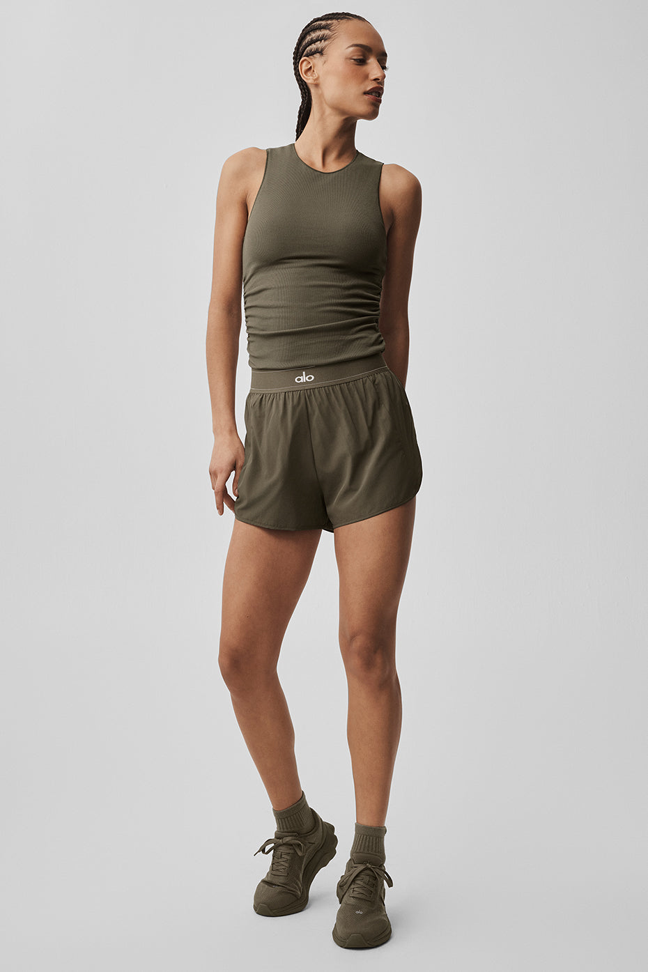 Ribbed En Pointe Tank - Olive Tree — photo 5