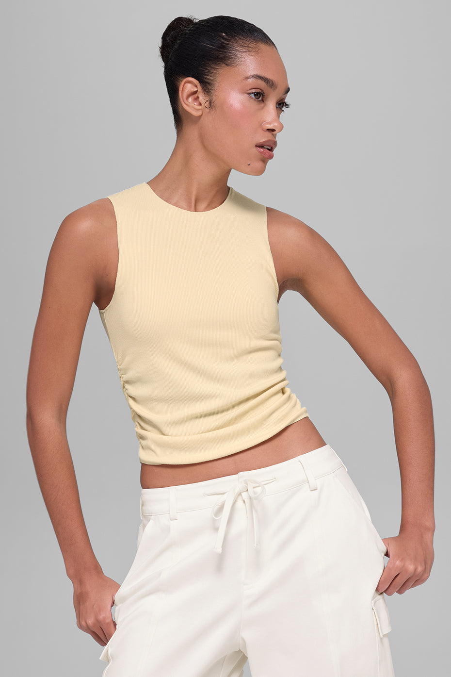 Ribbed En Pointe Tank - Candlelight Yellow — photo 1