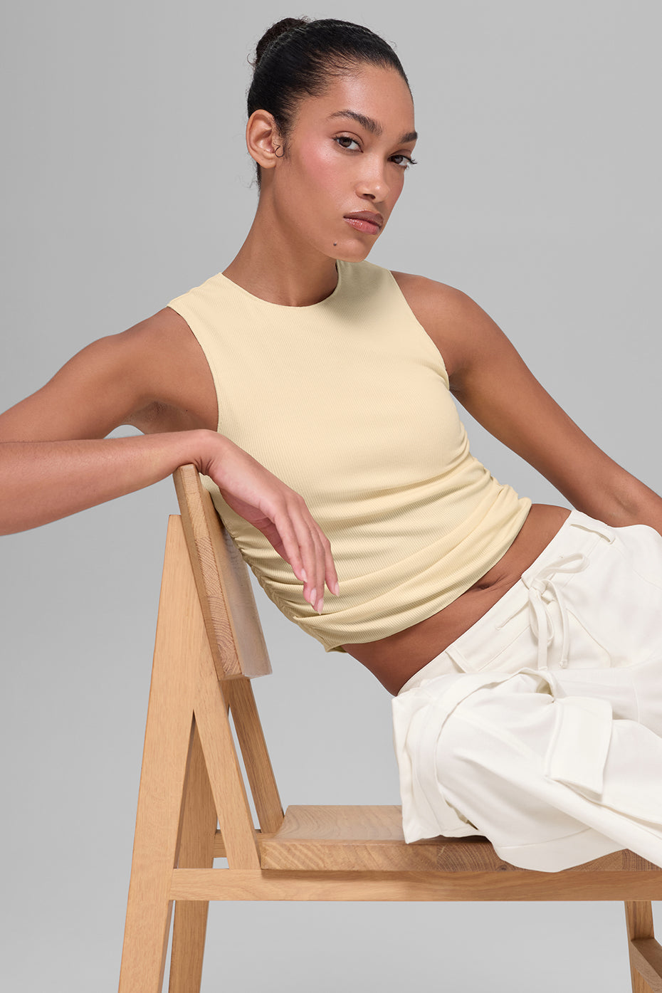 Ribbed En Pointe Tank - Candlelight Yellow — photo 5