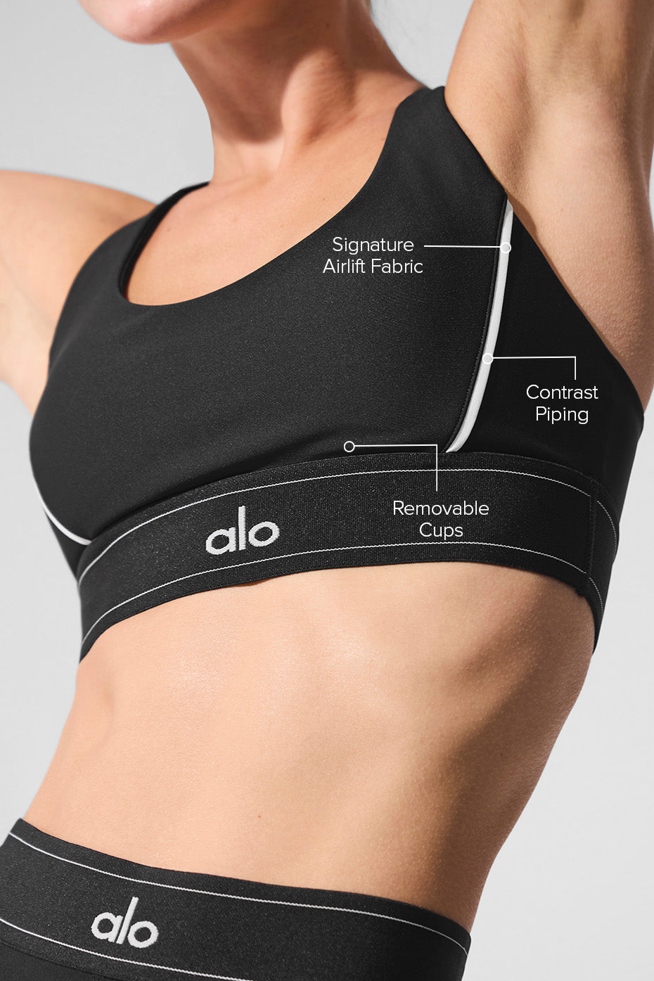 Airlift Suit Up Bra - Black/White — photo 2