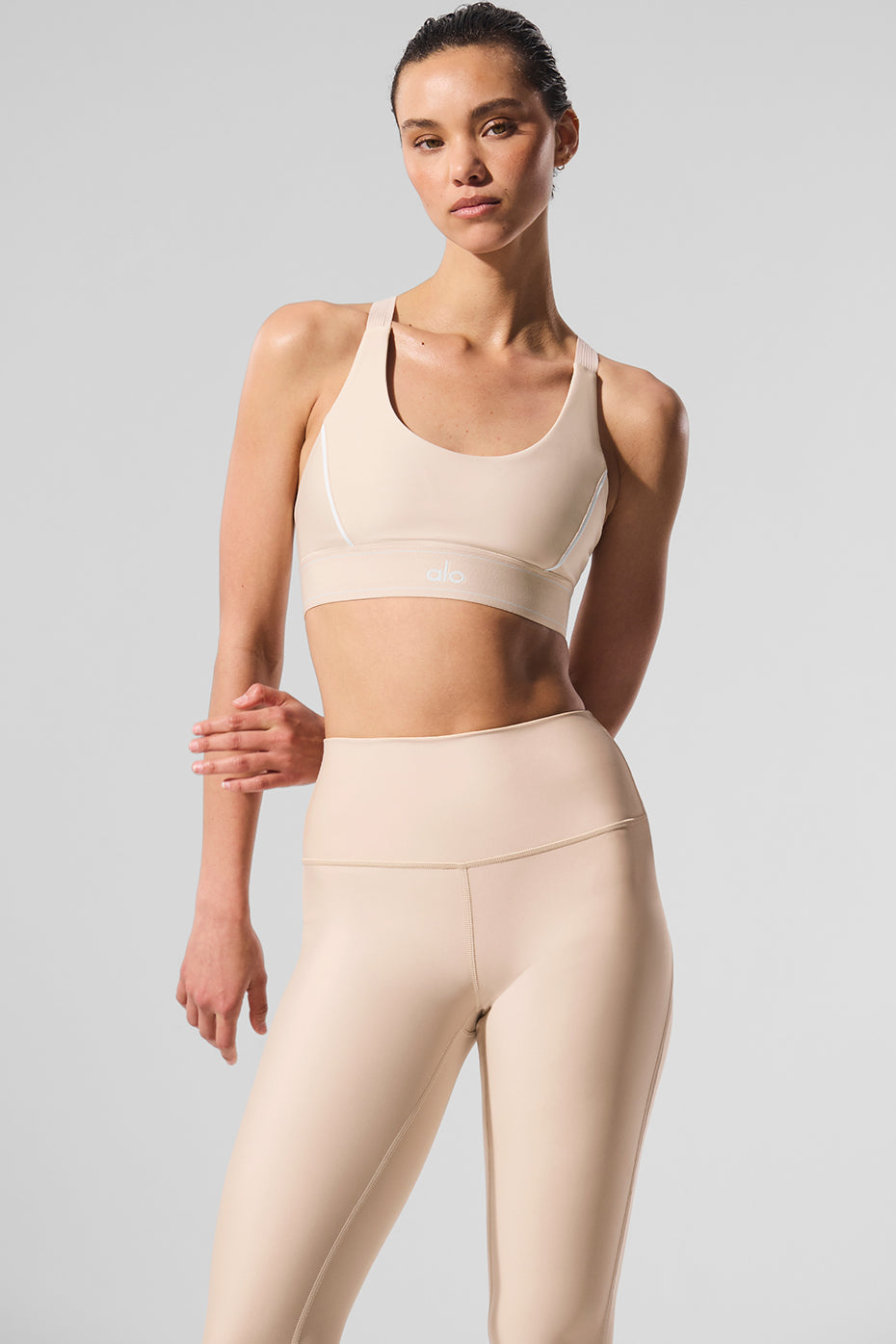 Airlift Suit Up Bra - Macadamia/White — photo 1