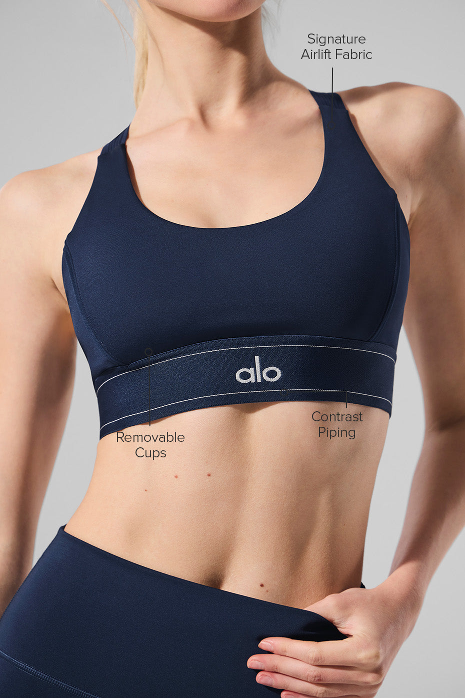 Airlift Suit Up Bra - Navy/Navy — photo 2